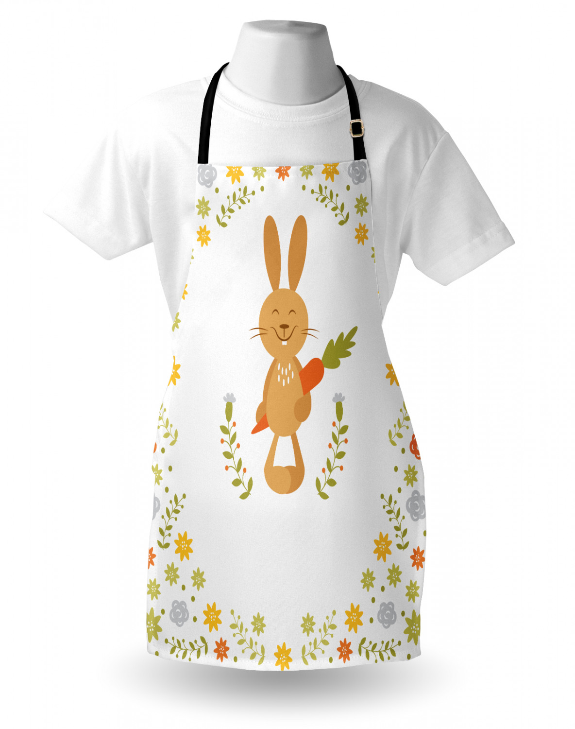 Ambesonne Unisex Durable Apron Adjustable Strap for Gardening and Cooking