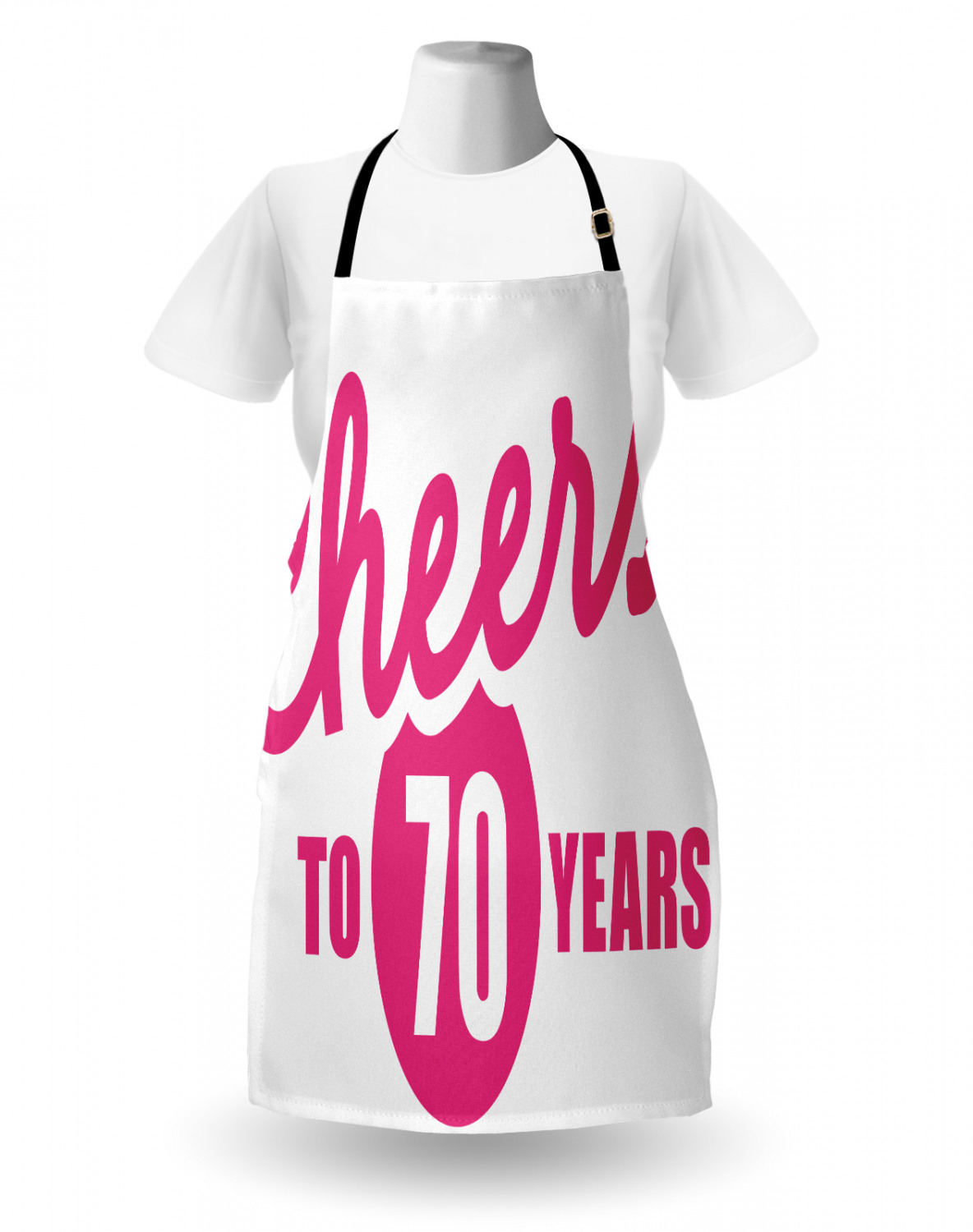 Ambesonne Pinkish Apron Unisex Kitchen Bib with Adjustable Neck Cooking Baking