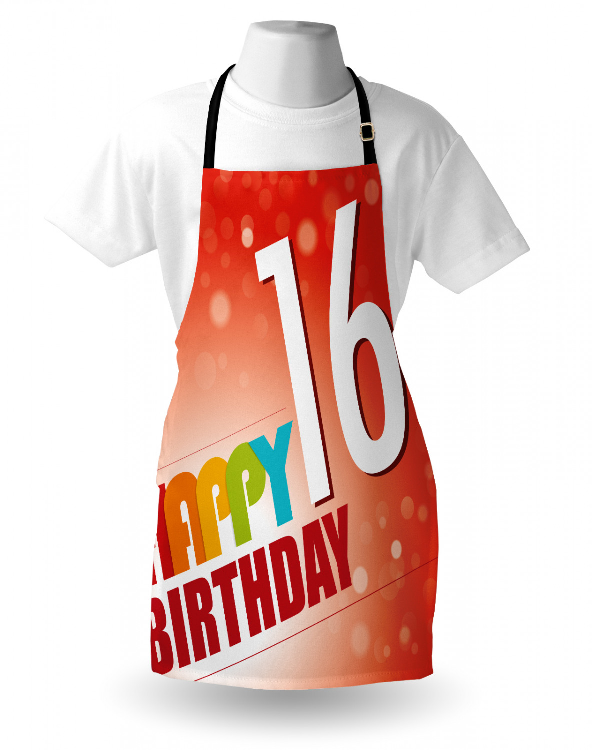 Ambesonne White Apron Unisex Kitchen Bib with Adjustable Neck Cooking Baking