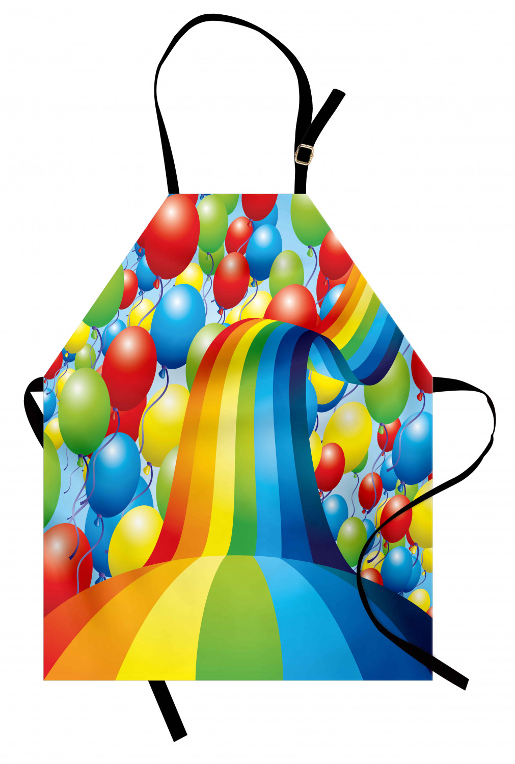 Ambesonne Rainbow Fun Kids Apron Boys Girls Apron Bib Cooking & Painting