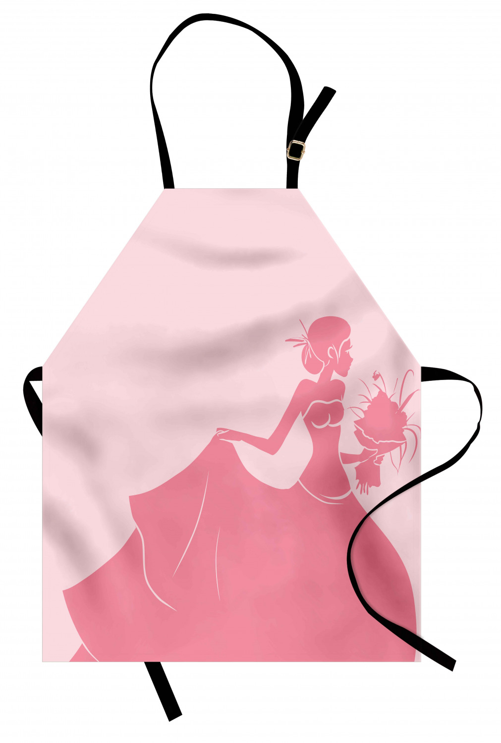 Wedding Apron Unisex Kitchen Bib with Adjustable Neck for Cooking Baking