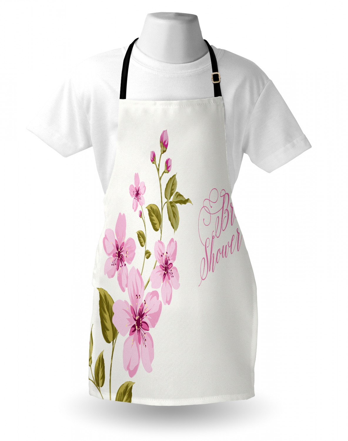 Ambesonne Pinkish Apron Unisex Kitchen Bib with Adjustable Neck Cooking Baking