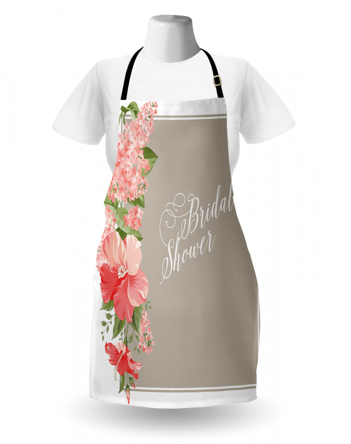 Wedding Apron Unisex Kitchen Bib with Adjustable Neck for Cooking Baking