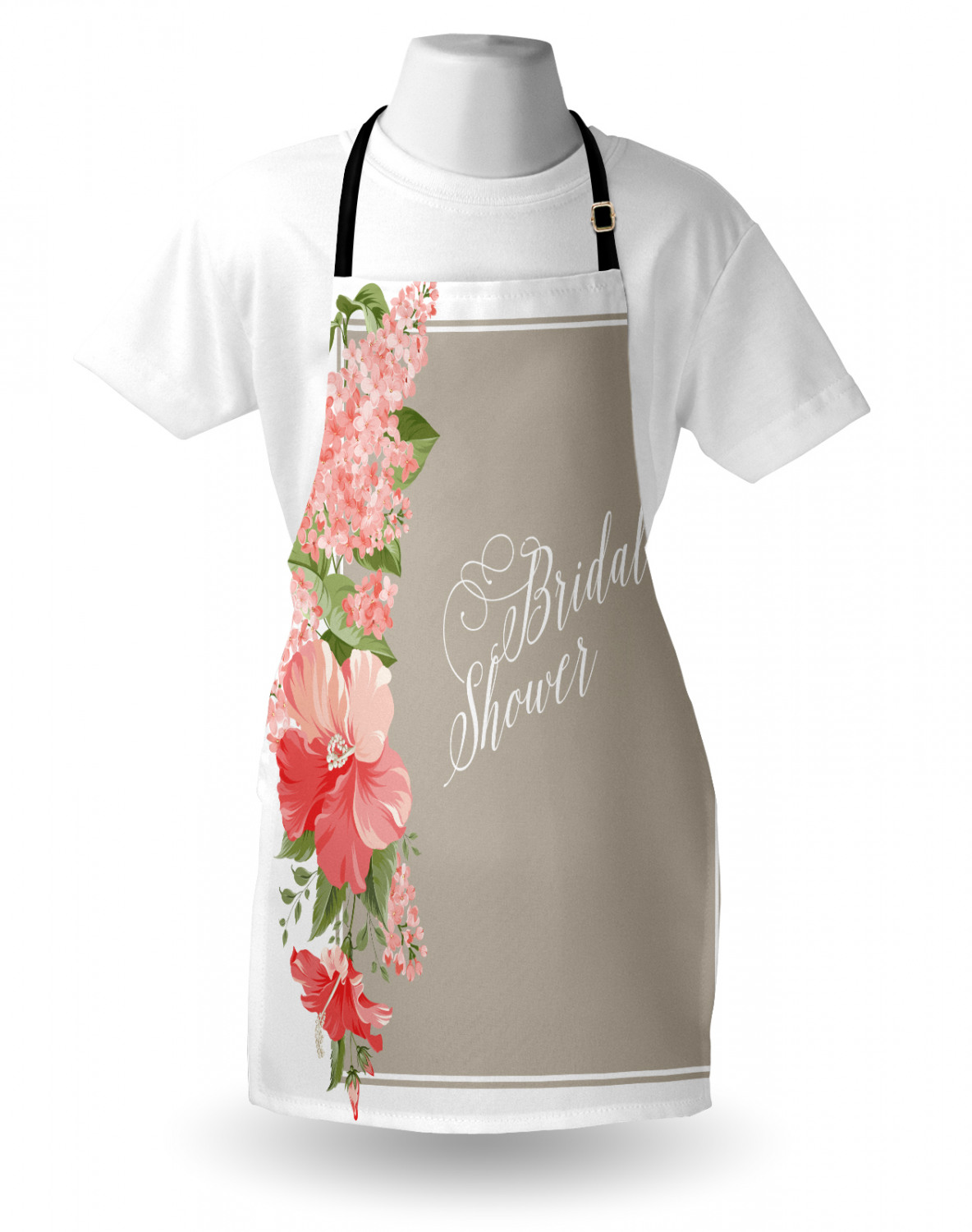 Wedding Apron Unisex Kitchen Bib with Adjustable Neck for Cooking Baking