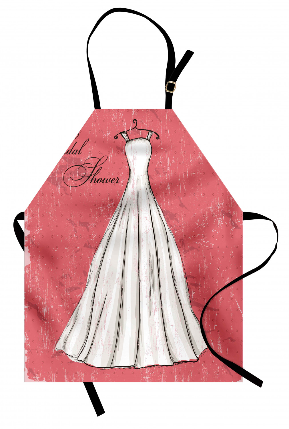 Wedding Apron Unisex Kitchen Bib with Adjustable Neck for Cooking Baking