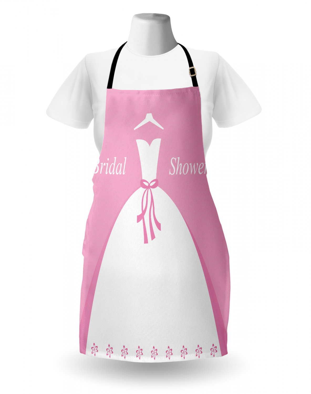 Wedding Apron Unisex Kitchen Bib with Adjustable Neck for Cooking Baking