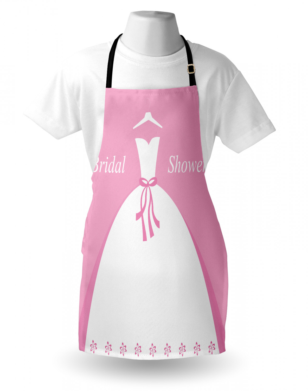 Wedding Apron Unisex Kitchen Bib with Adjustable Neck for Cooking Baking