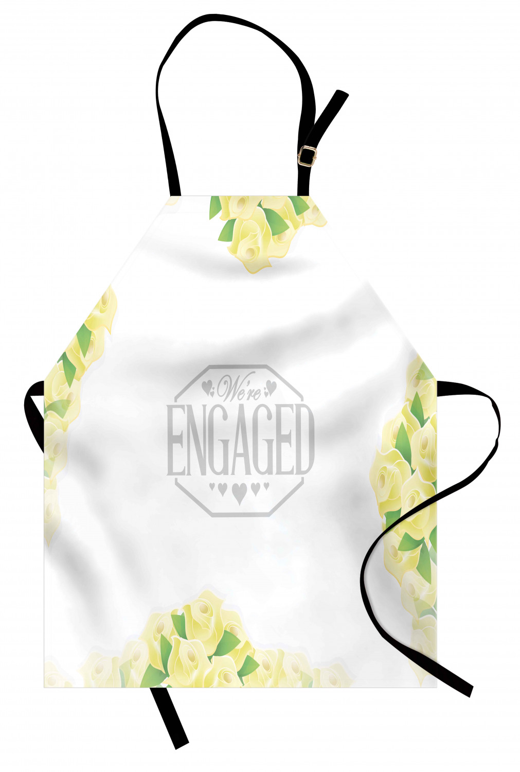 Wedding Apron Unisex Kitchen Bib with Adjustable Neck for Cooking Baking