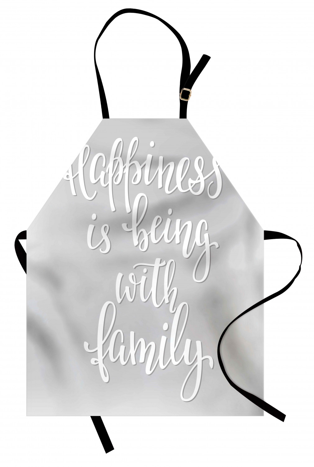 Ambesonne White Apron Unisex Kitchen Bib with Adjustable Neck Cooking Baking