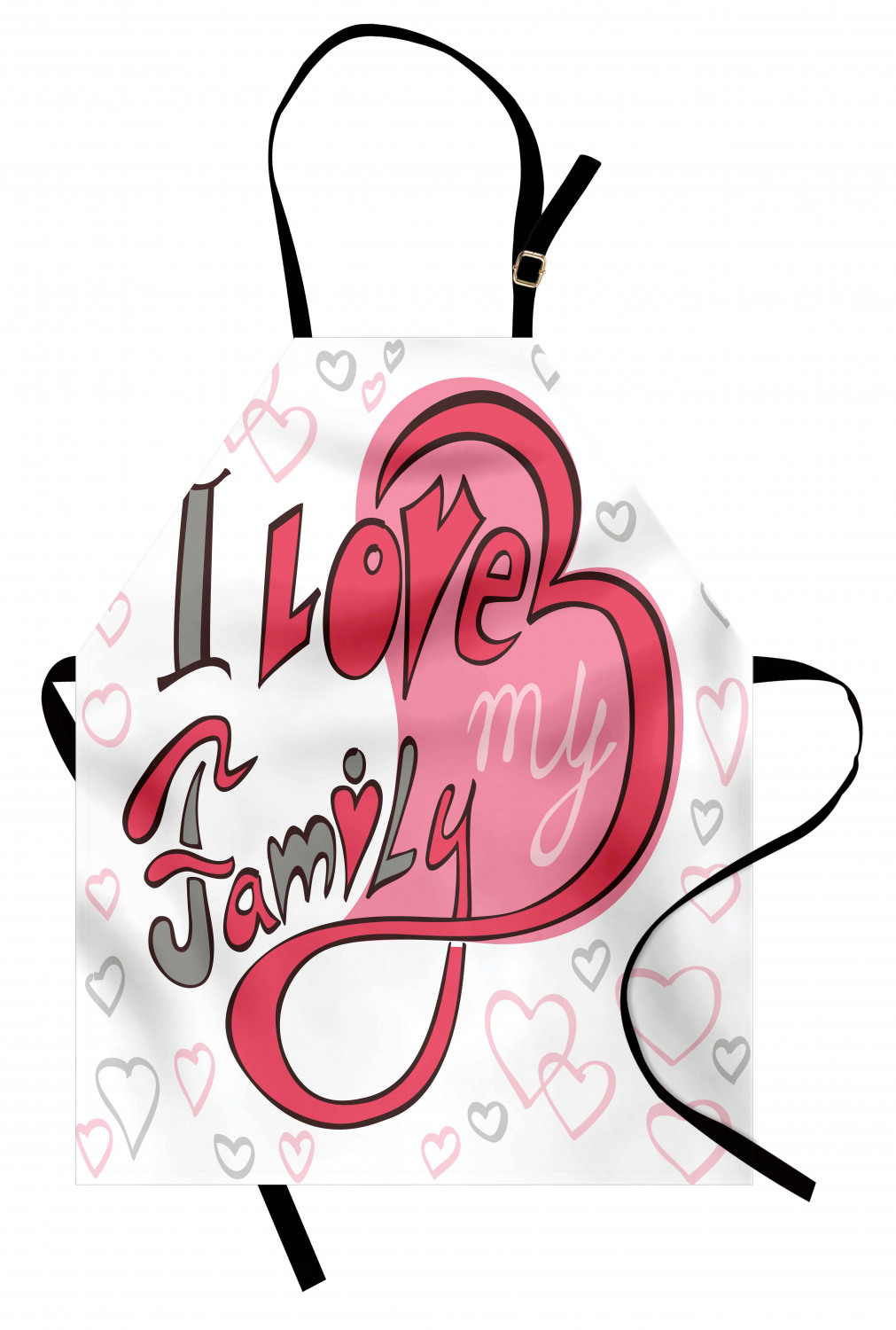 Ambesonne Pinkish Apron Unisex Kitchen Bib with Adjustable Neck Cooking Baking