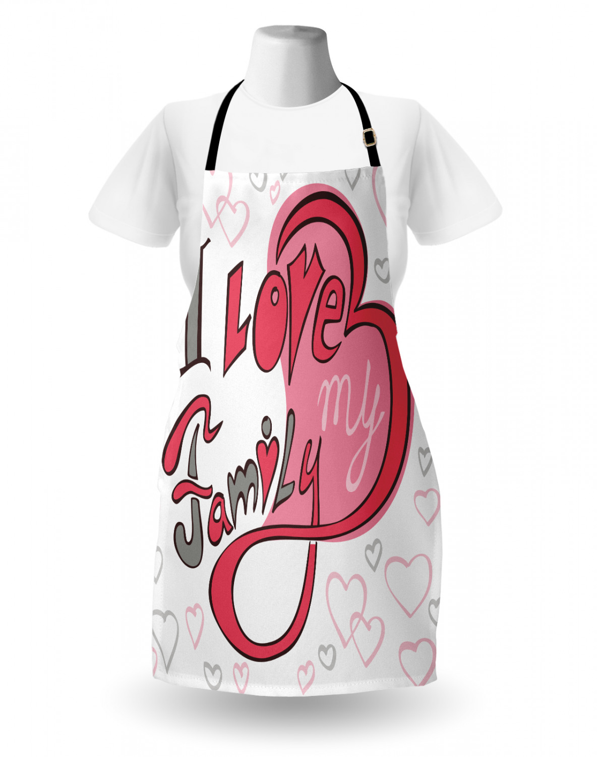 Ambesonne Pinkish Apron Unisex Kitchen Bib with Adjustable Neck Cooking Baking