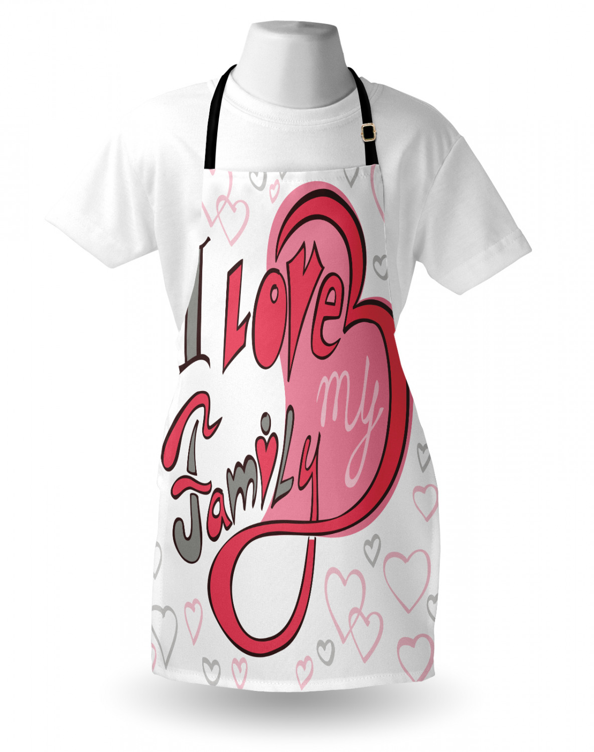 Ambesonne Pinkish Apron Unisex Kitchen Bib with Adjustable Neck Cooking Baking