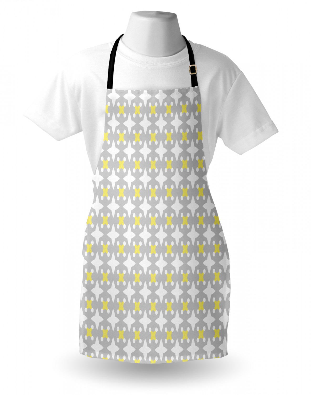 Ambesonne Retro Apron Unisex Kitchen Bib with Adjustable Neck Cooking Baking