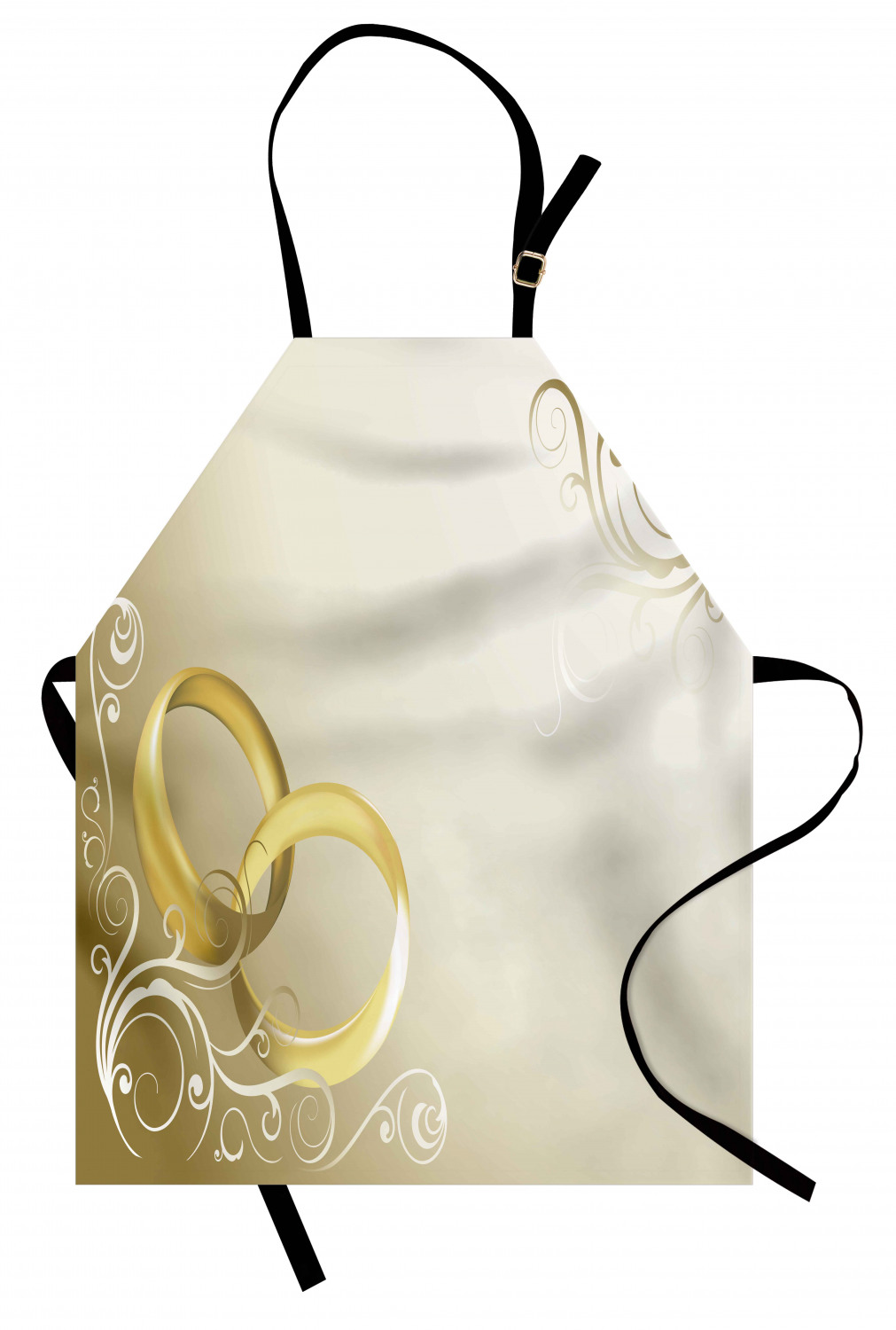 Wedding Apron Unisex Kitchen Bib with Adjustable Neck for Cooking Baking