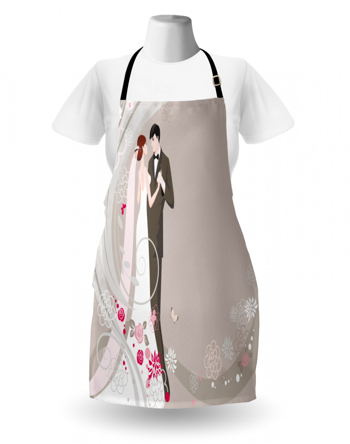 Ambesonne Apron with Adjustable Strap for Gardening Cooking Durable