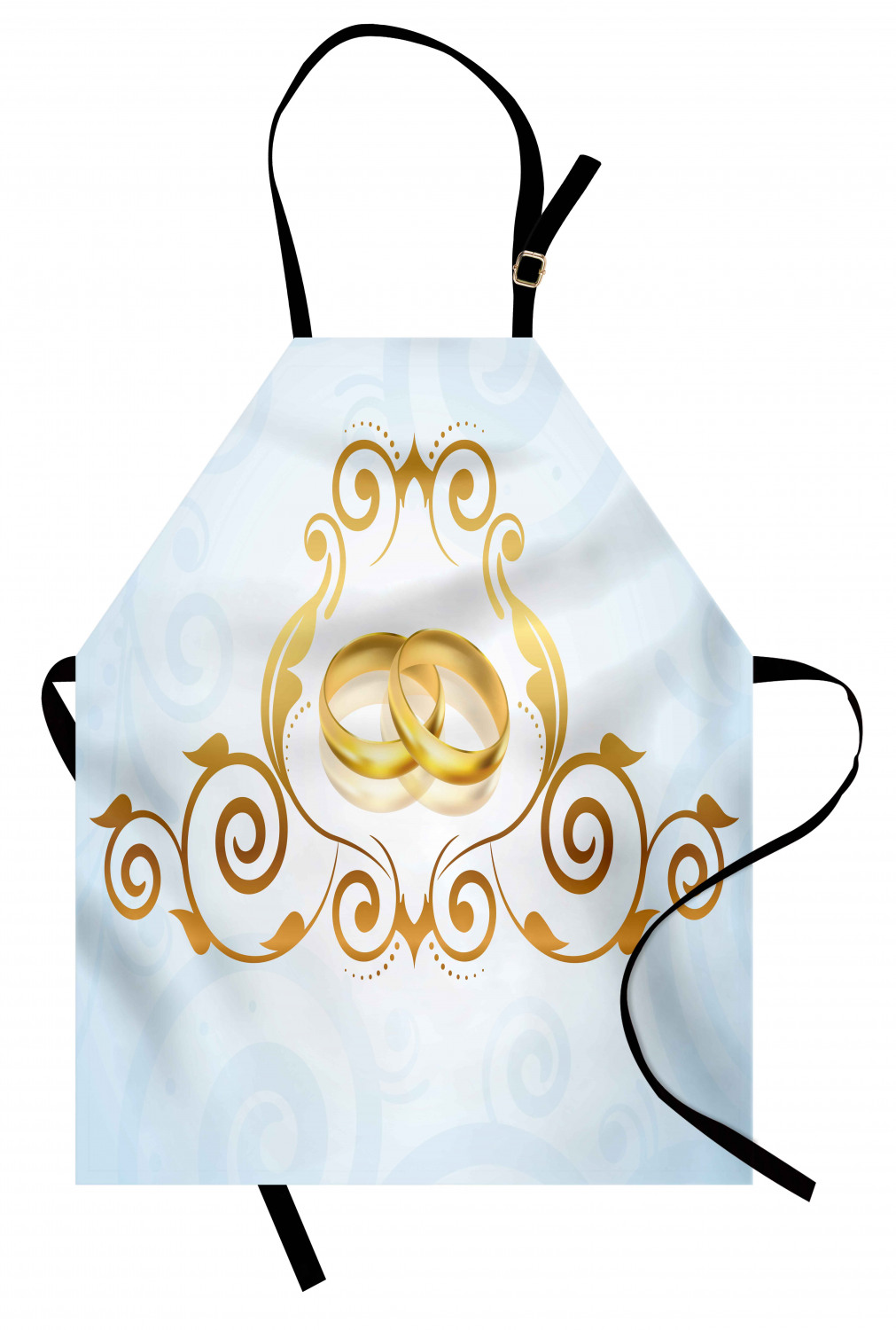 Wedding Apron Unisex Kitchen Bib with Adjustable Neck for Cooking Baking