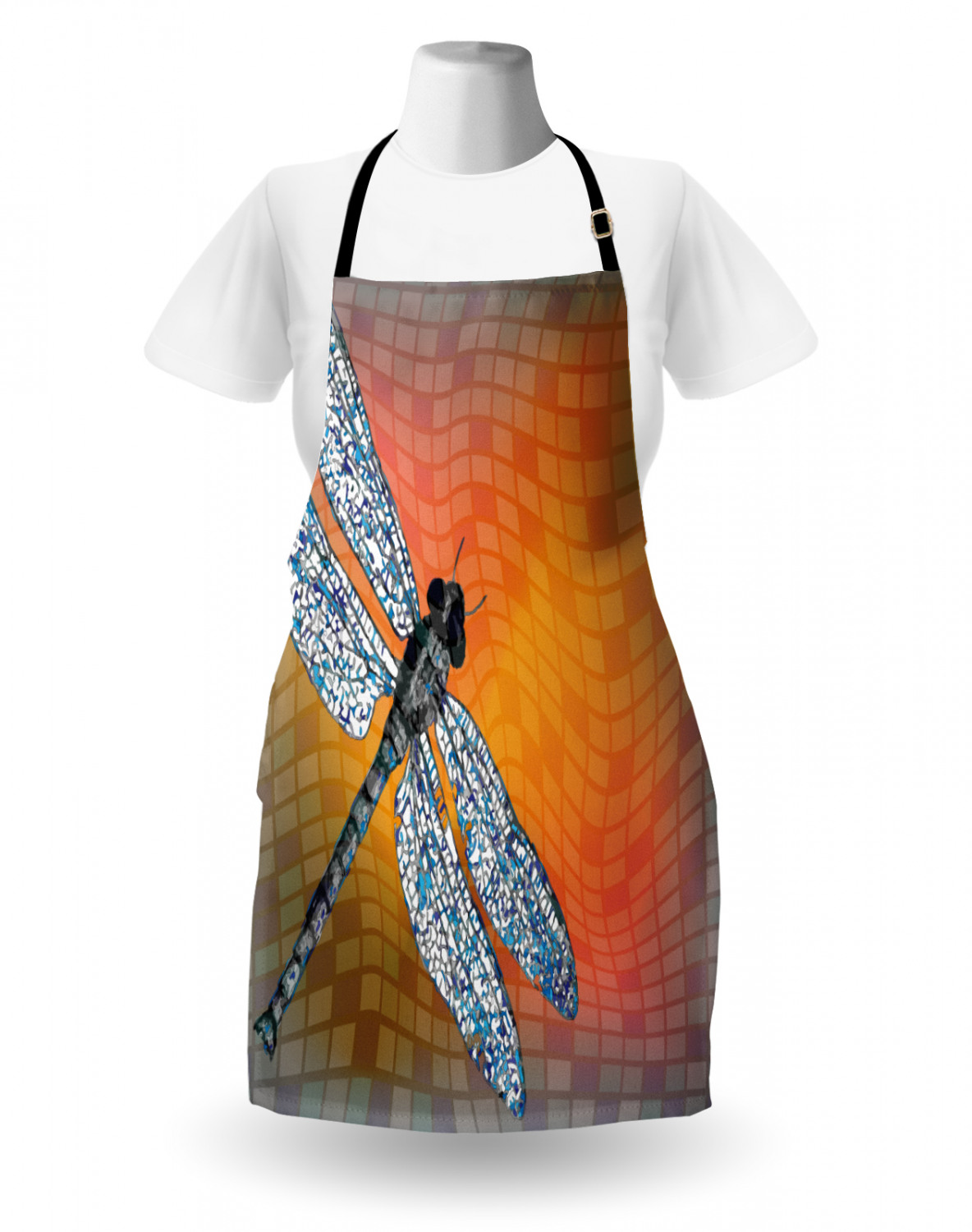 Ambesonne Apron with Adjustable Strap for Gardening Cooking Durable