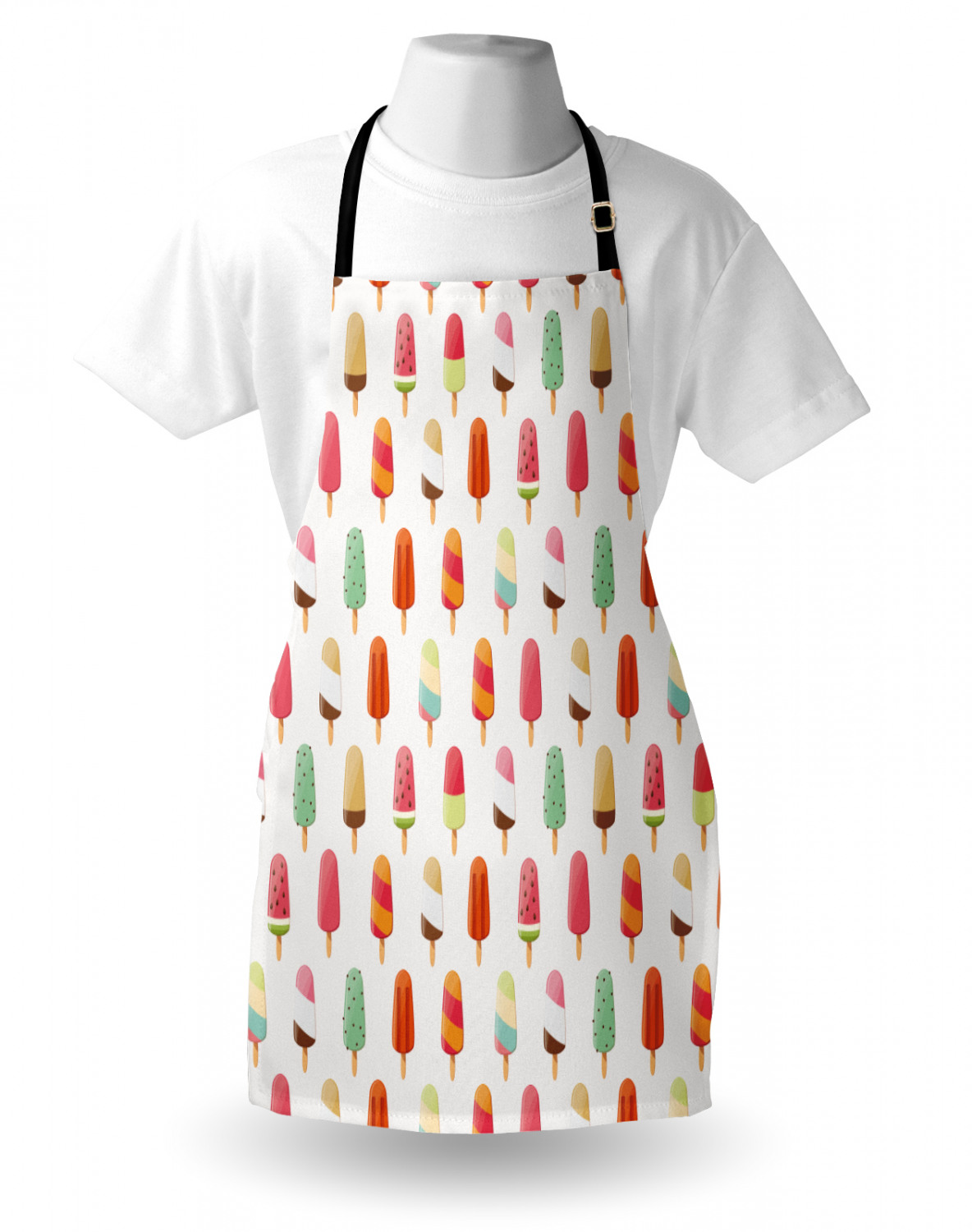 Ice Cream Apron Unisex Kitchen Bib with Adjustable Neck for Cooking ...