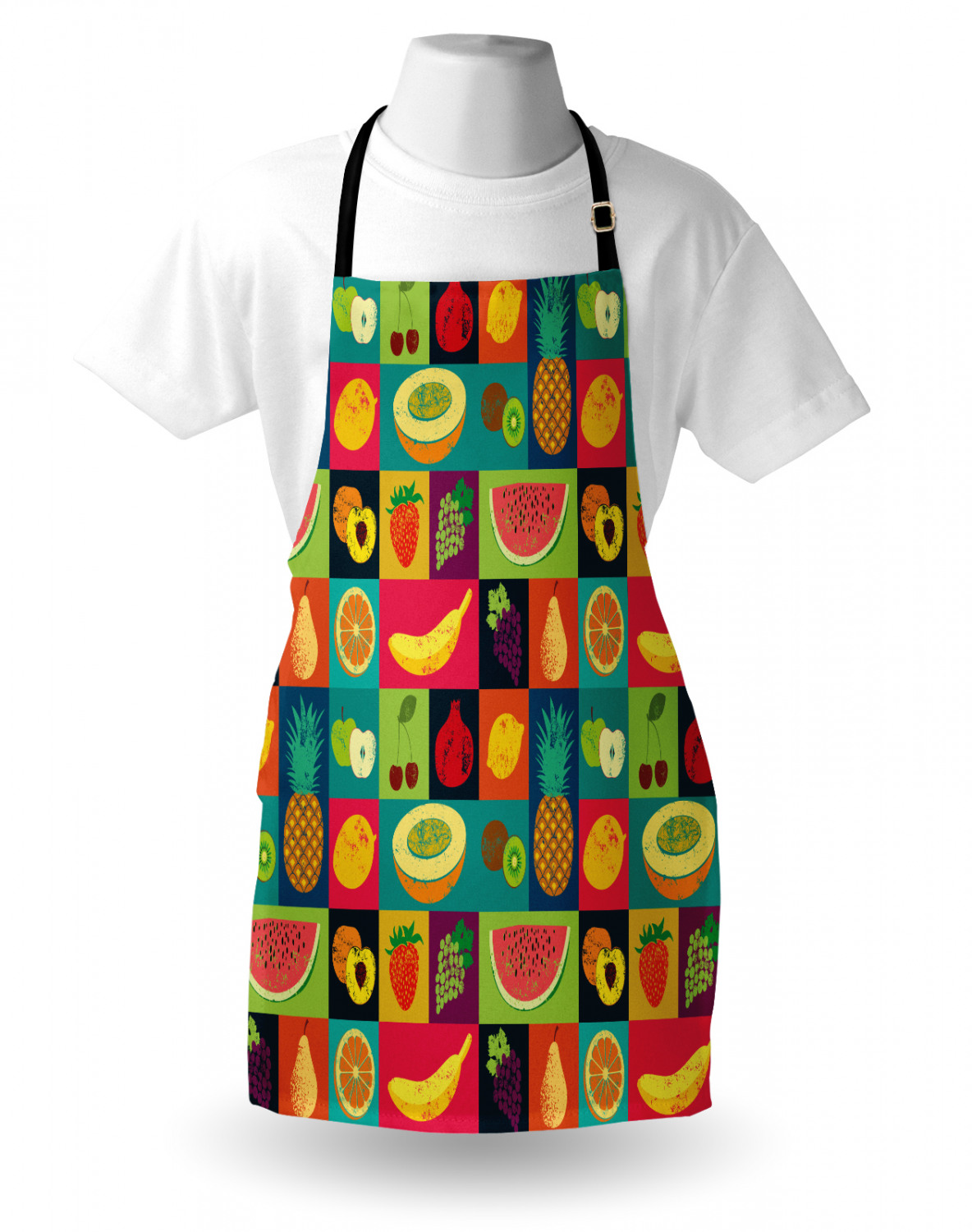 Ambesonne Durable Apron Bib Adjustable Neck for Gardening and Cooking