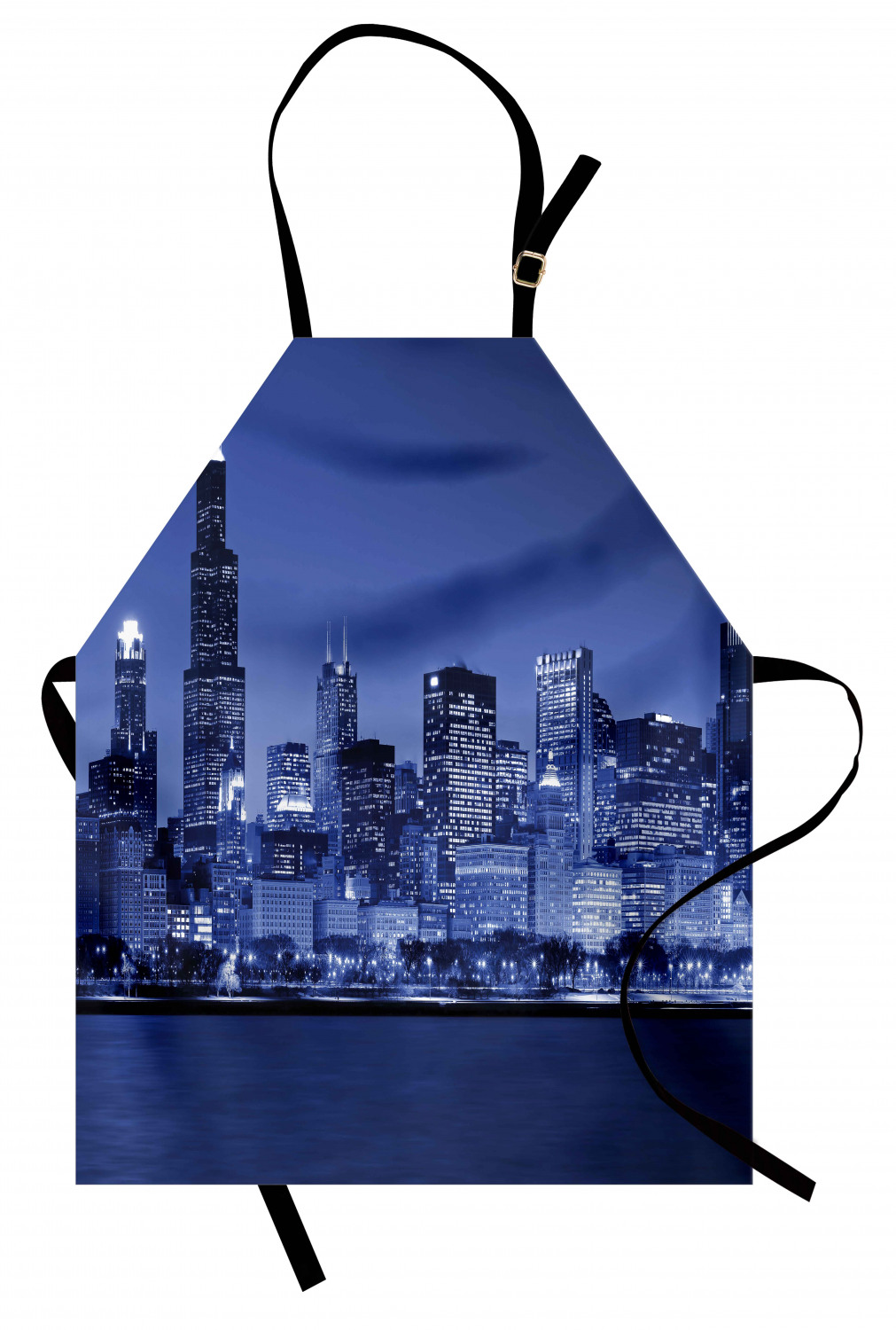 Ambesonne Durable Apron Bib Adjustable Neck for Gardening and Cooking