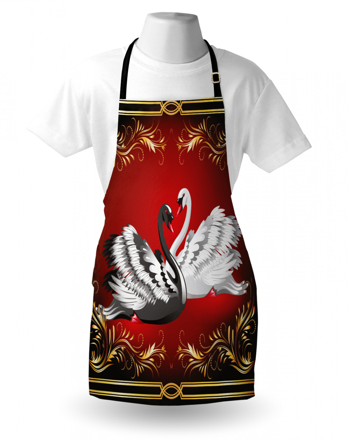 Ambesonne Durable Apron Bib Adjustable Neck for Gardening and Cooking