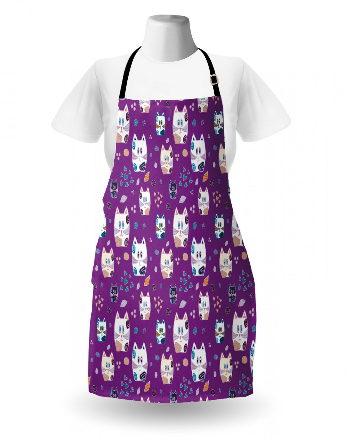 Ambesonne Durable Apron Bib Adjustable Neck for Gardening and Cooking