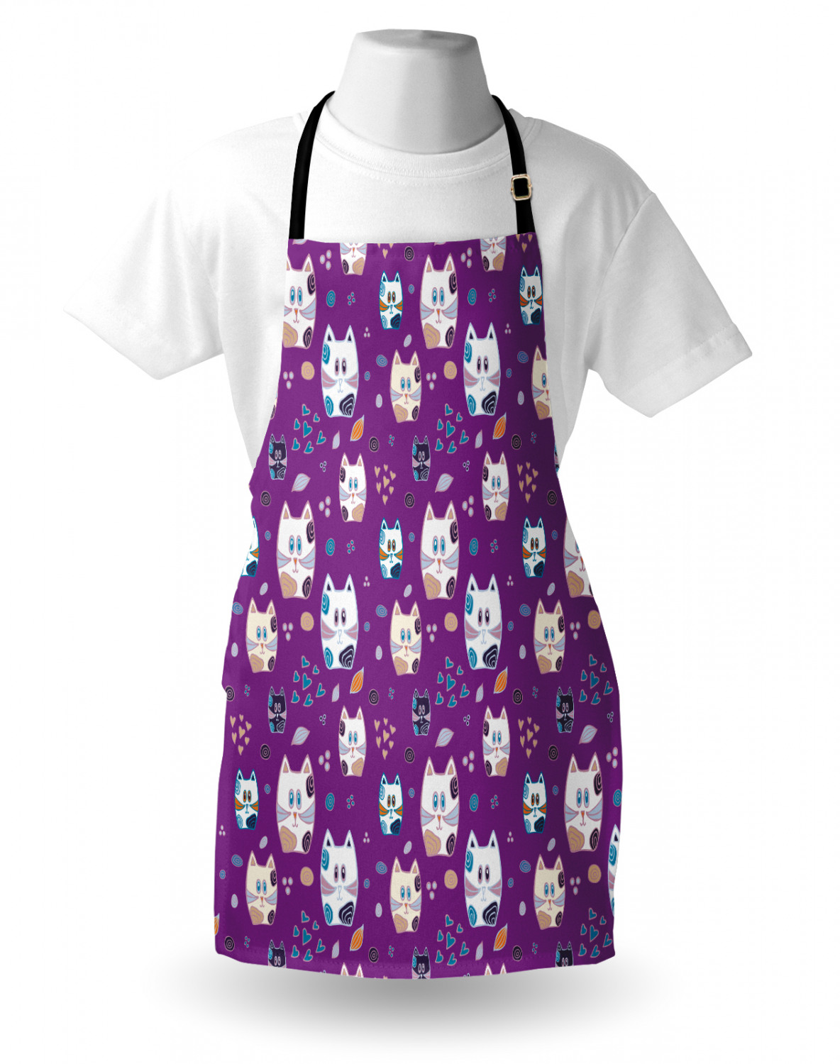 Ambesonne Durable Apron Bib Adjustable Neck for Gardening and Cooking