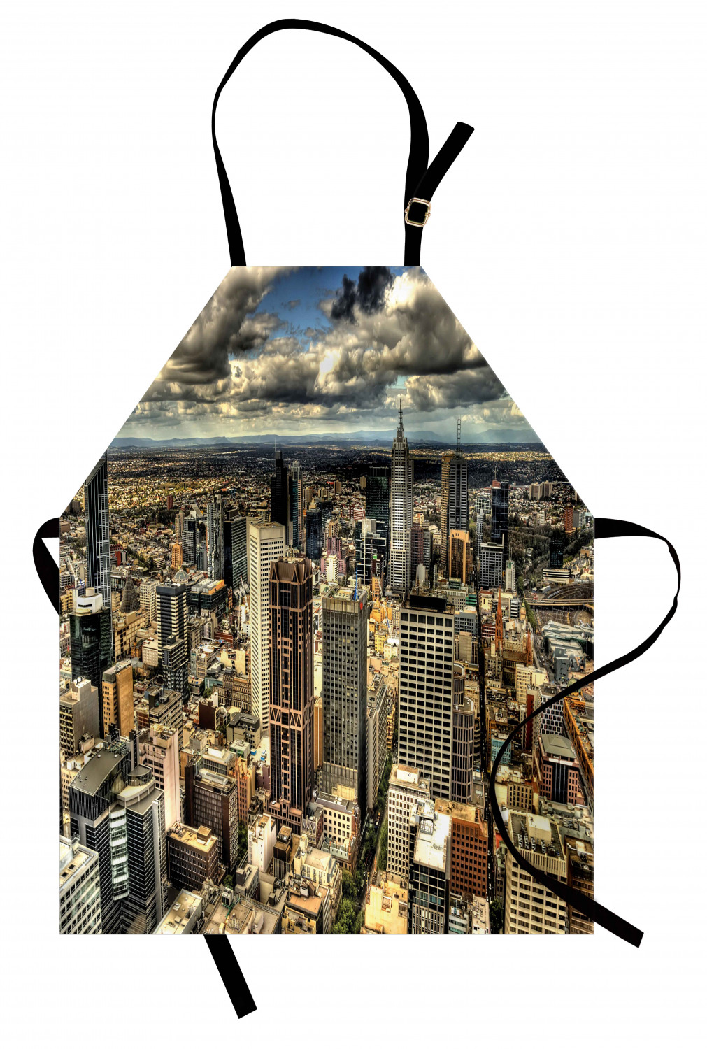 Ambesonne Durable Apron Bib Adjustable Neck for Gardening and Cooking