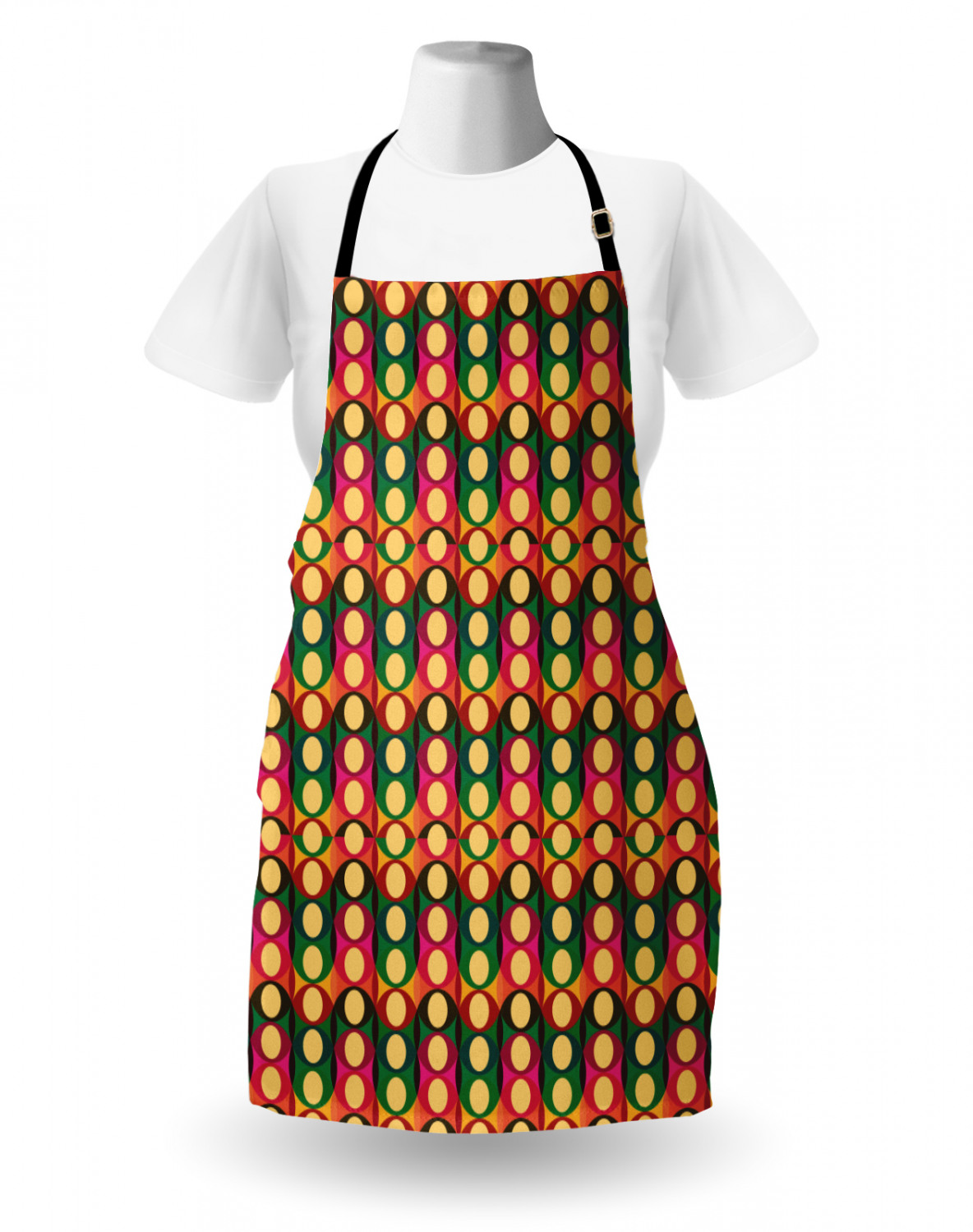 Ambesonne Durable Apron Bib Adjustable Neck for Gardening and Cooking