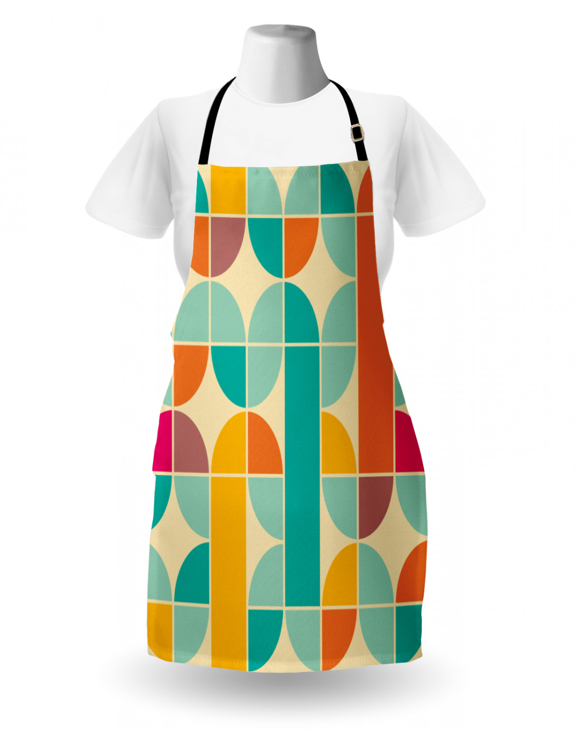 Ambesonne Durable Apron Bib Adjustable Neck for Gardening and Cooking