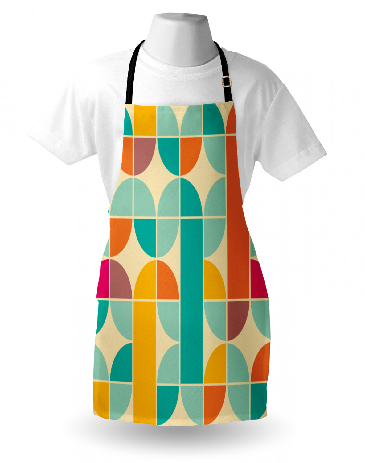 Ambesonne Durable Apron Bib Adjustable Neck for Gardening and Cooking