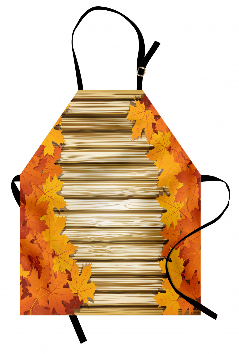 Fall Apron Unisex Kitchen Bib with Adjustable Neck Cooking Ambesonne