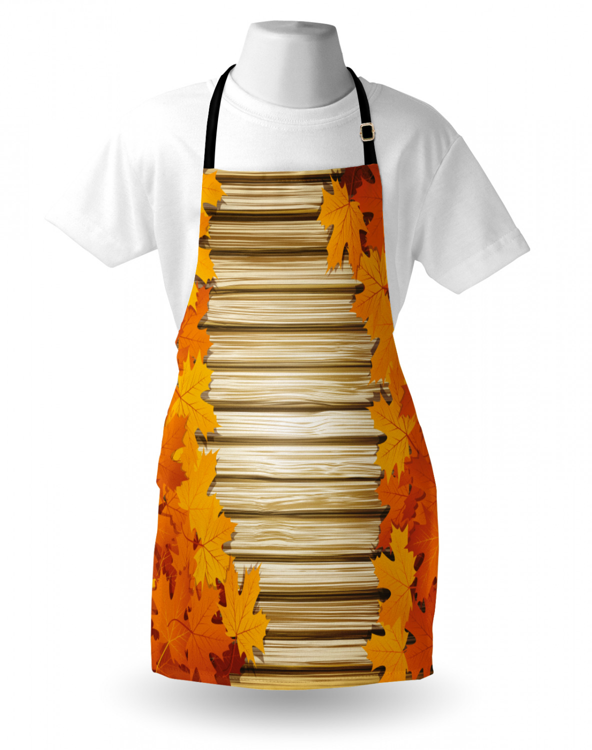 Fall Apron Unisex Kitchen Bib with Adjustable Neck Cooking Ambesonne