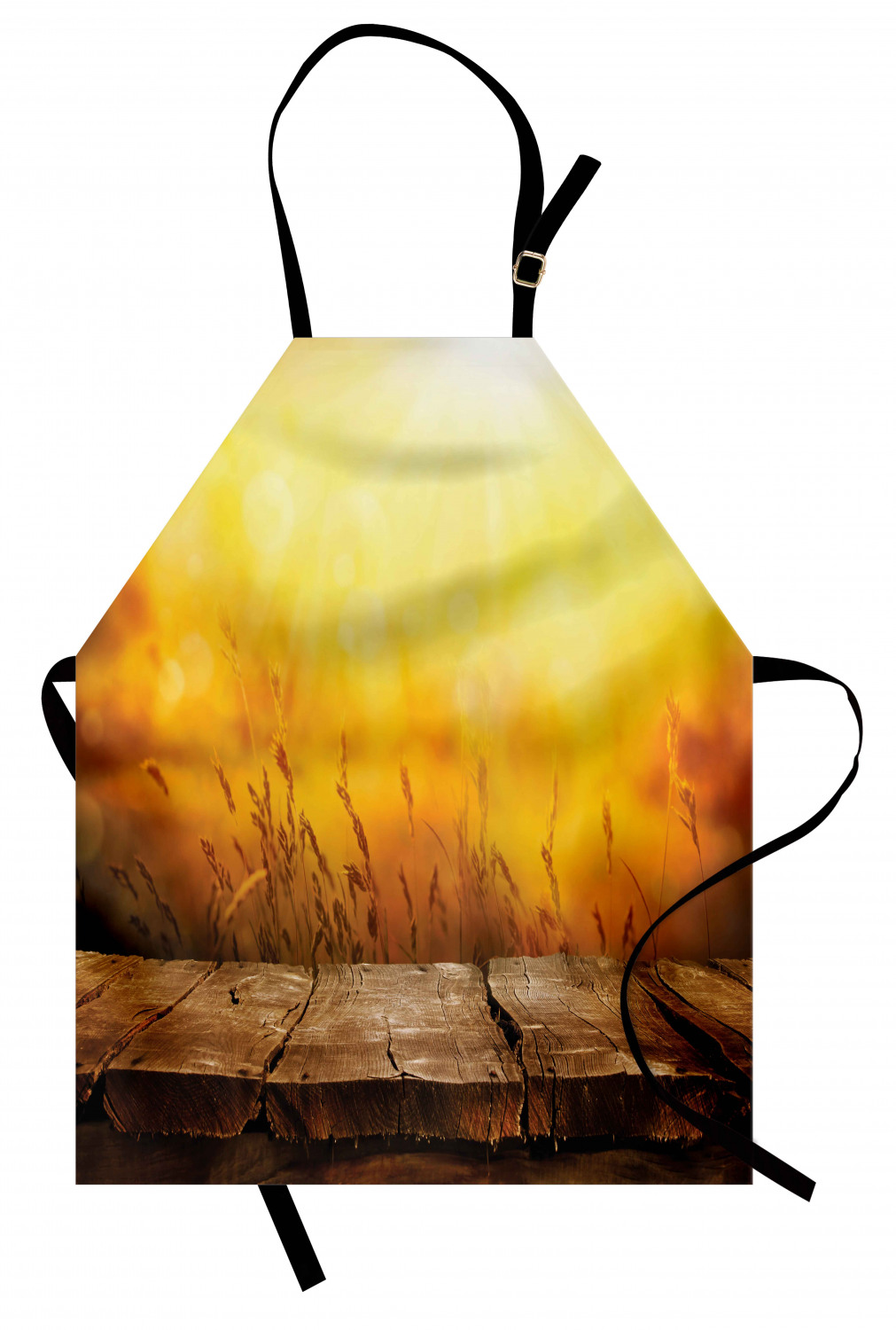 Fall Apron Unisex Kitchen Bib with Adjustable Neck Cooking Ambesonne