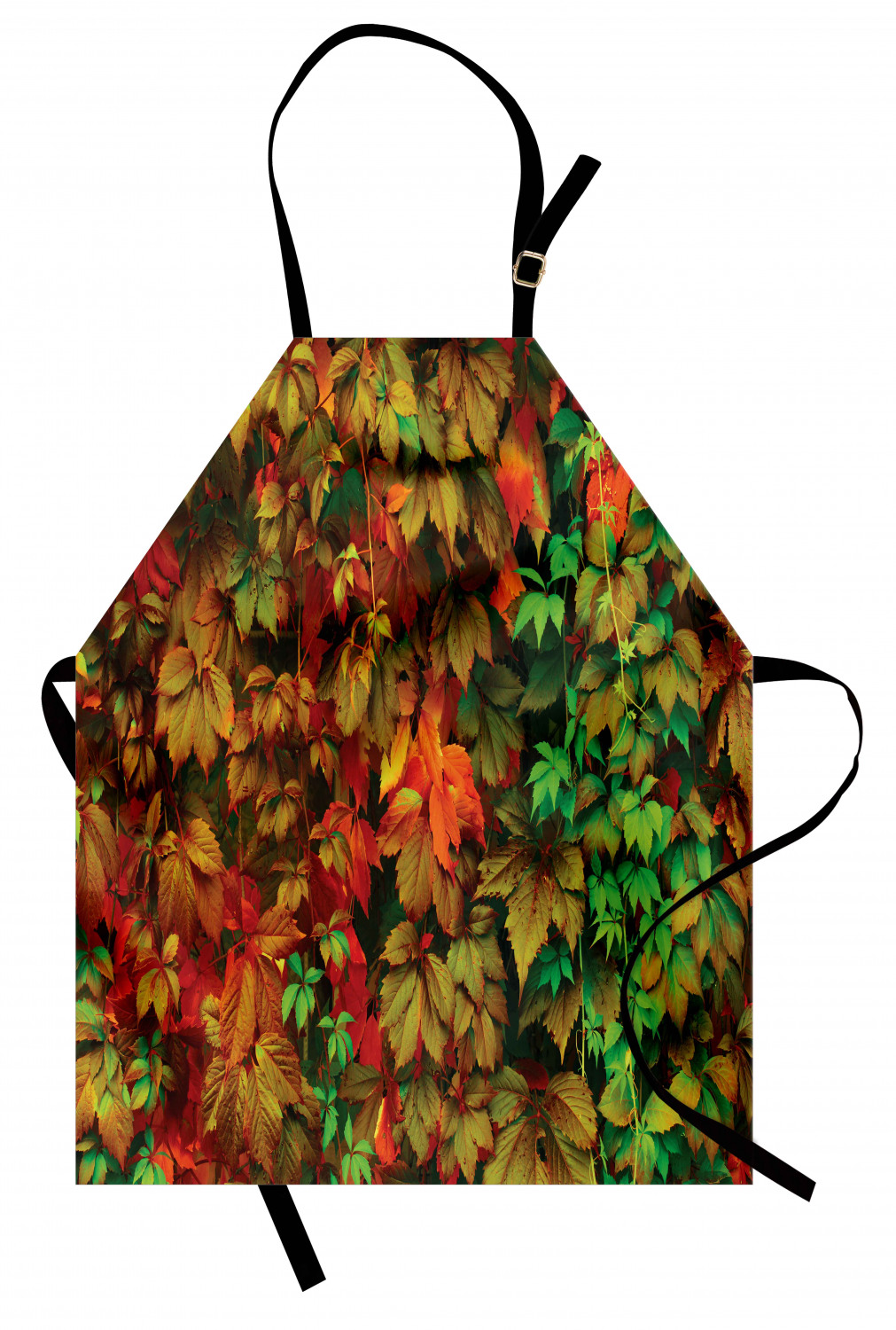 Fall Apron Unisex Kitchen Bib with Adjustable Neck Cooking Ambesonne