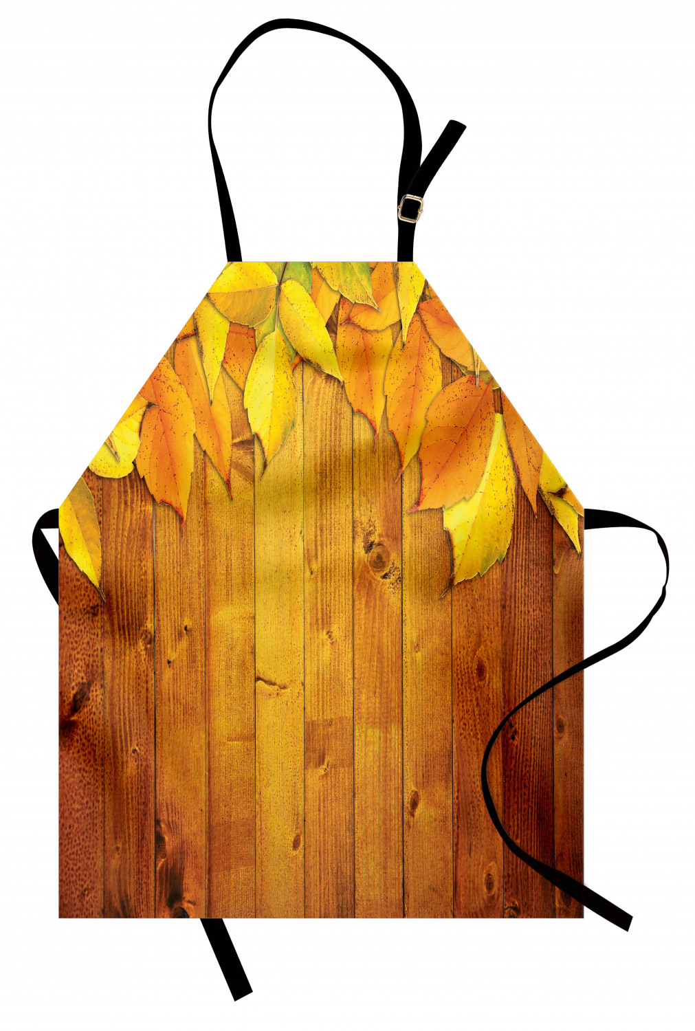 Fall Apron Unisex Kitchen Bib with Adjustable Neck Cooking Ambesonne