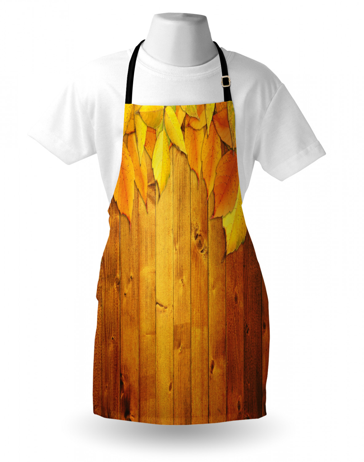 Fall Apron Unisex Kitchen Bib with Adjustable Neck Cooking Ambesonne