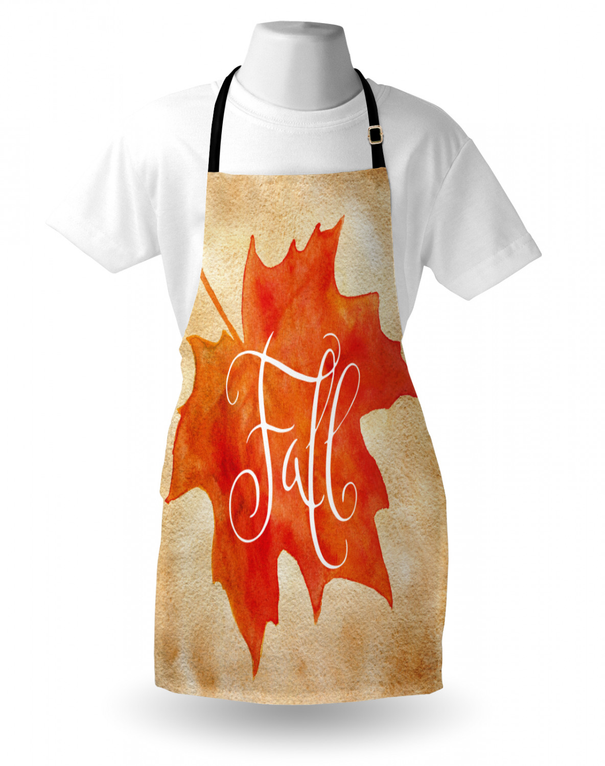 Fall Apron Unisex Kitchen Bib with Adjustable Neck Cooking Ambesonne