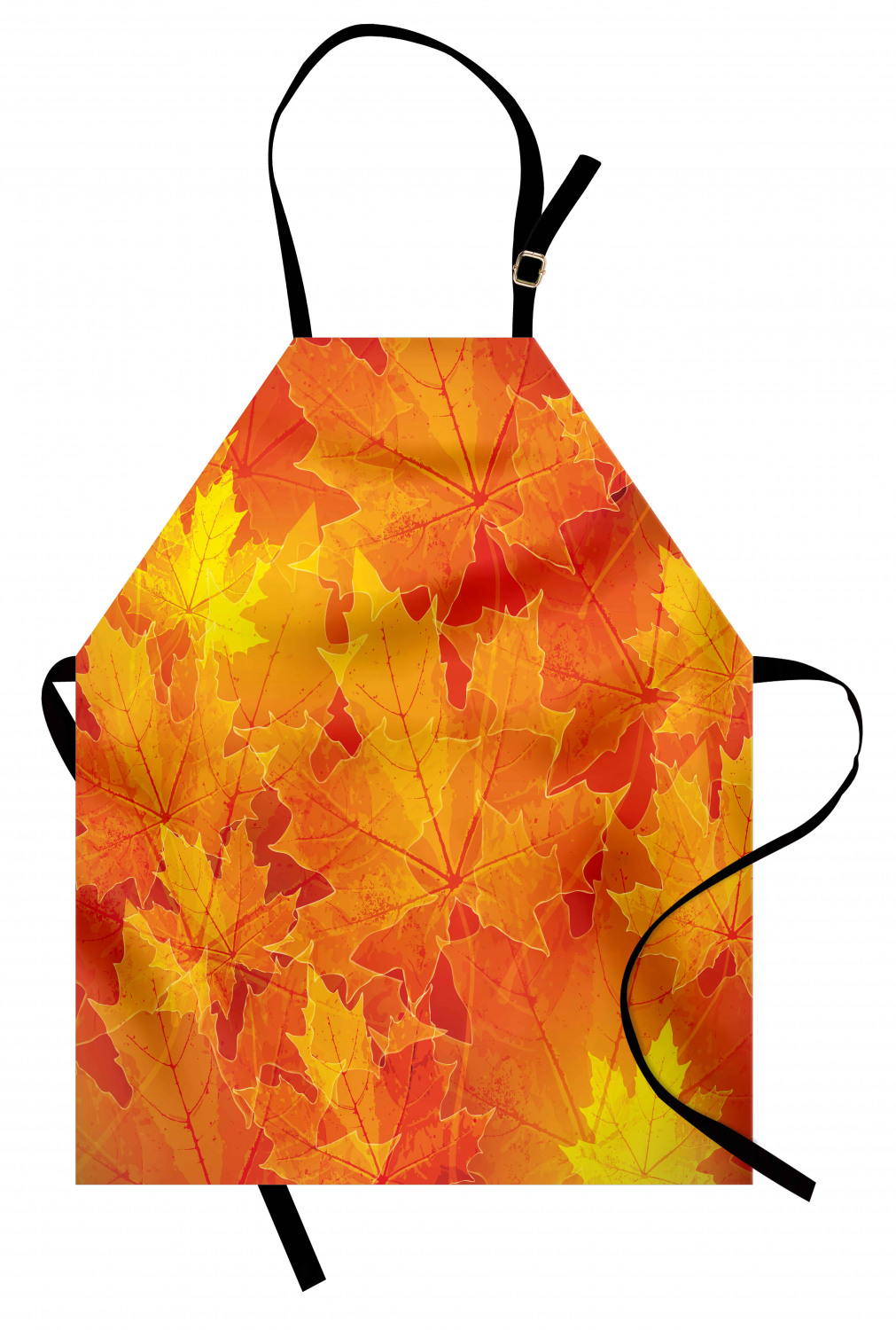 Fall Apron Unisex Kitchen Bib with Adjustable Neck Cooking Ambesonne