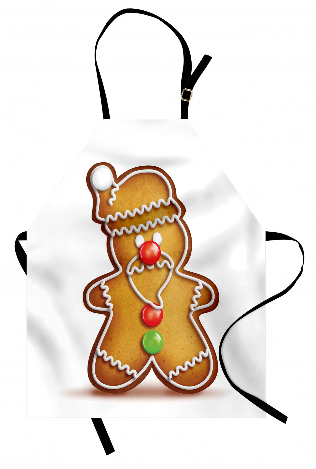 Gingerbread Man Apron Unisex Kitchen Bib with Adjustable Neck Cooking