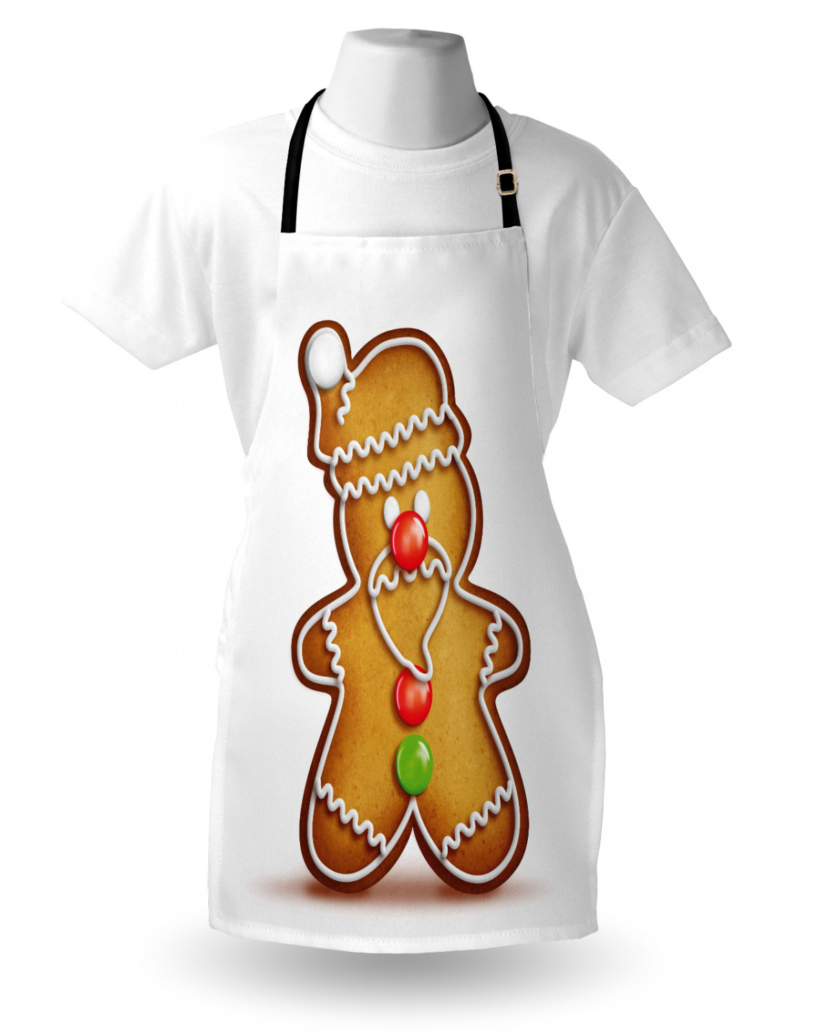 Gingerbread Man Apron Unisex Kitchen Bib with Adjustable Neck Cooking