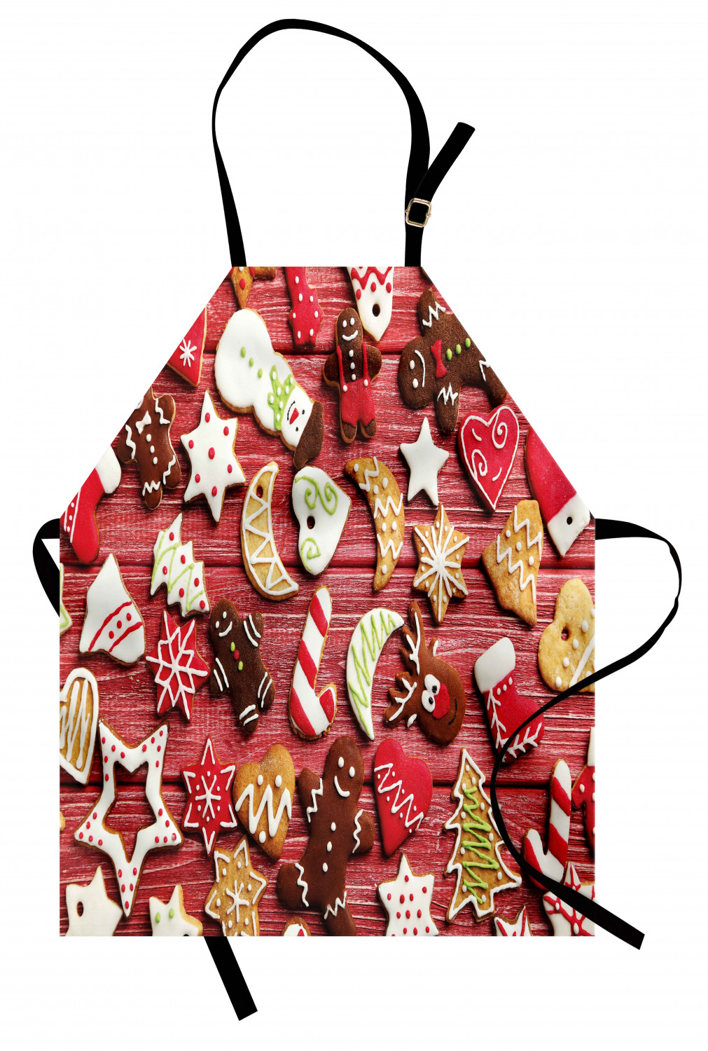 Gingerbread Man Apron Unisex Kitchen Bib with Adjustable Neck Cooking