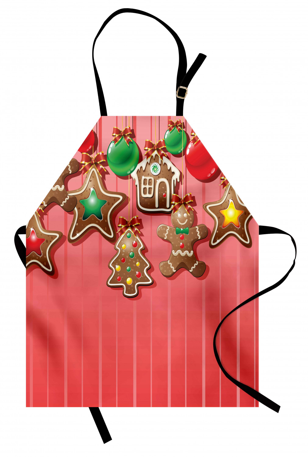 Gingerbread Man Apron Unisex Kitchen Bib with Adjustable Neck Cooking