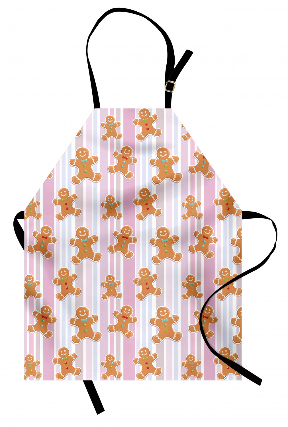 Gingerbread Man Apron Unisex Kitchen Bib with Adjustable Neck Cooking