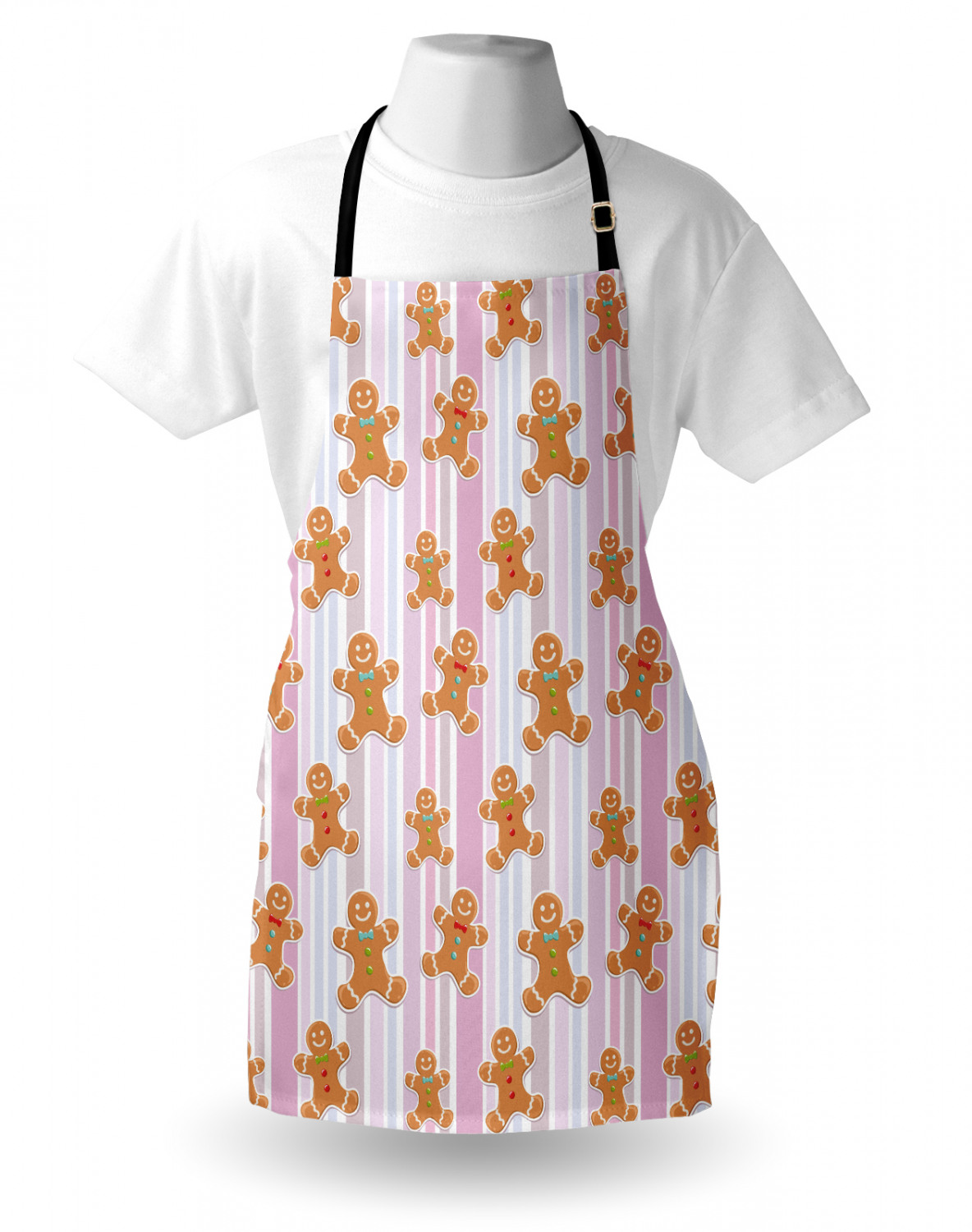 Gingerbread Man Apron Unisex Kitchen Bib with Adjustable Neck Cooking