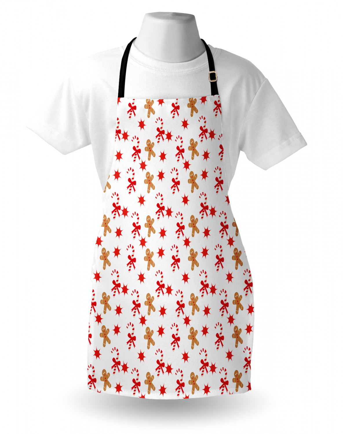 Gingerbread Man Apron Unisex Kitchen Bib with Adjustable Neck Cooking