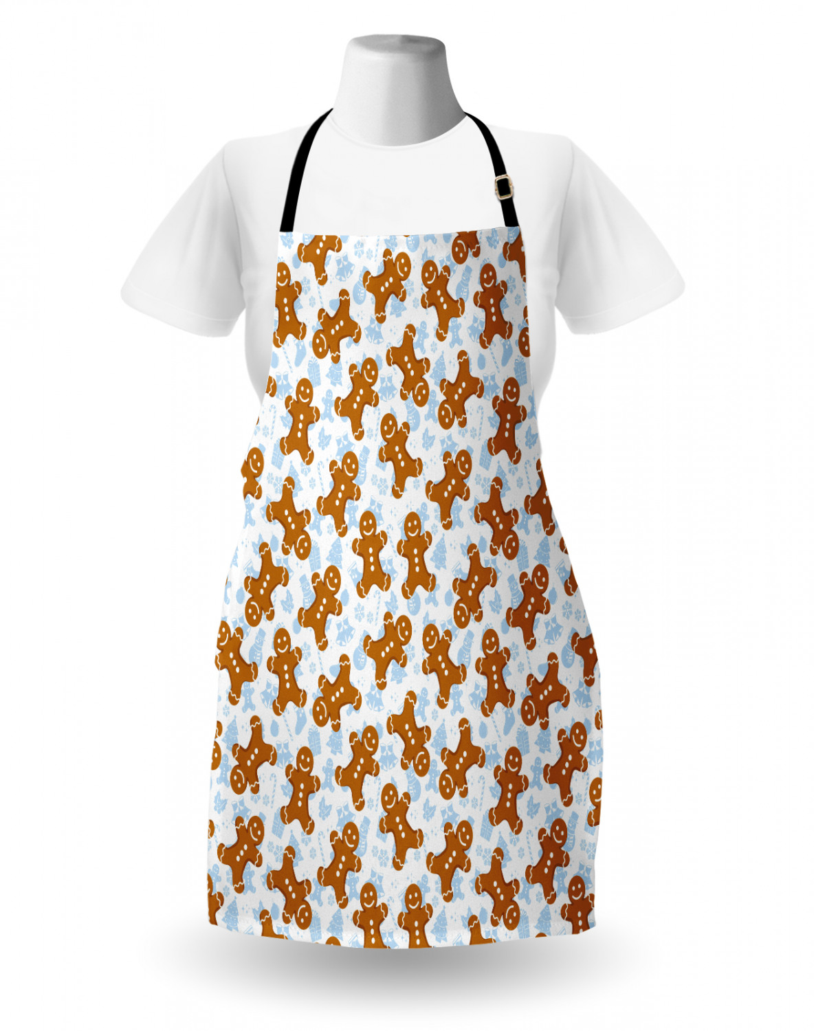 Gingerbread Man Apron Unisex Kitchen Bib with Adjustable Neck Cooking