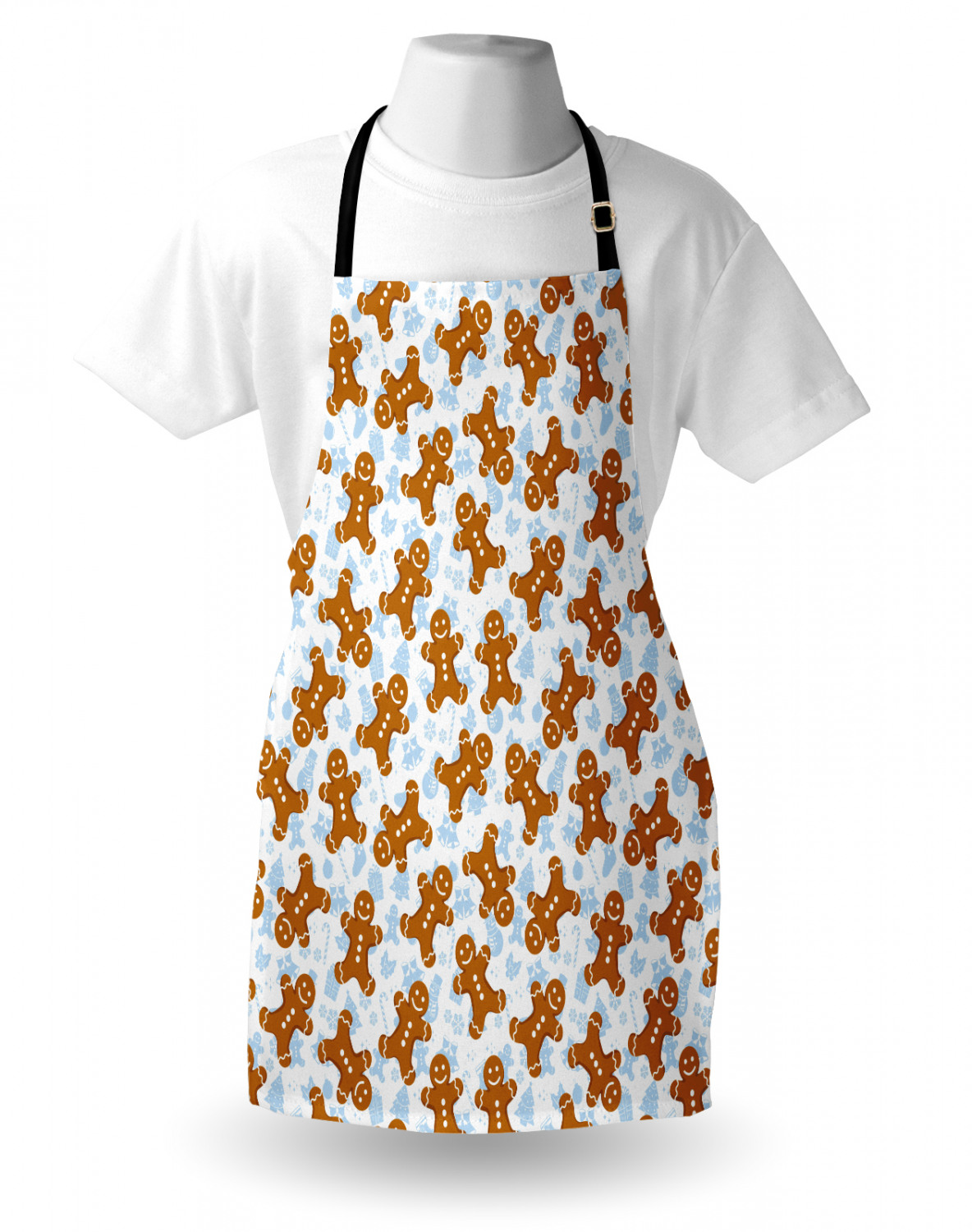 Gingerbread Man Apron Unisex Kitchen Bib with Adjustable Neck Cooking