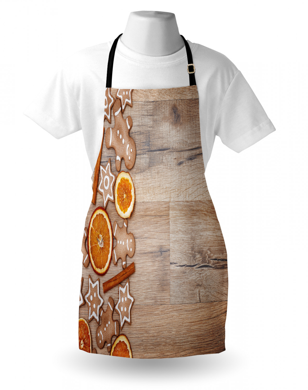 Gingerbread Man Apron Unisex Kitchen Bib with Adjustable Neck Cooking