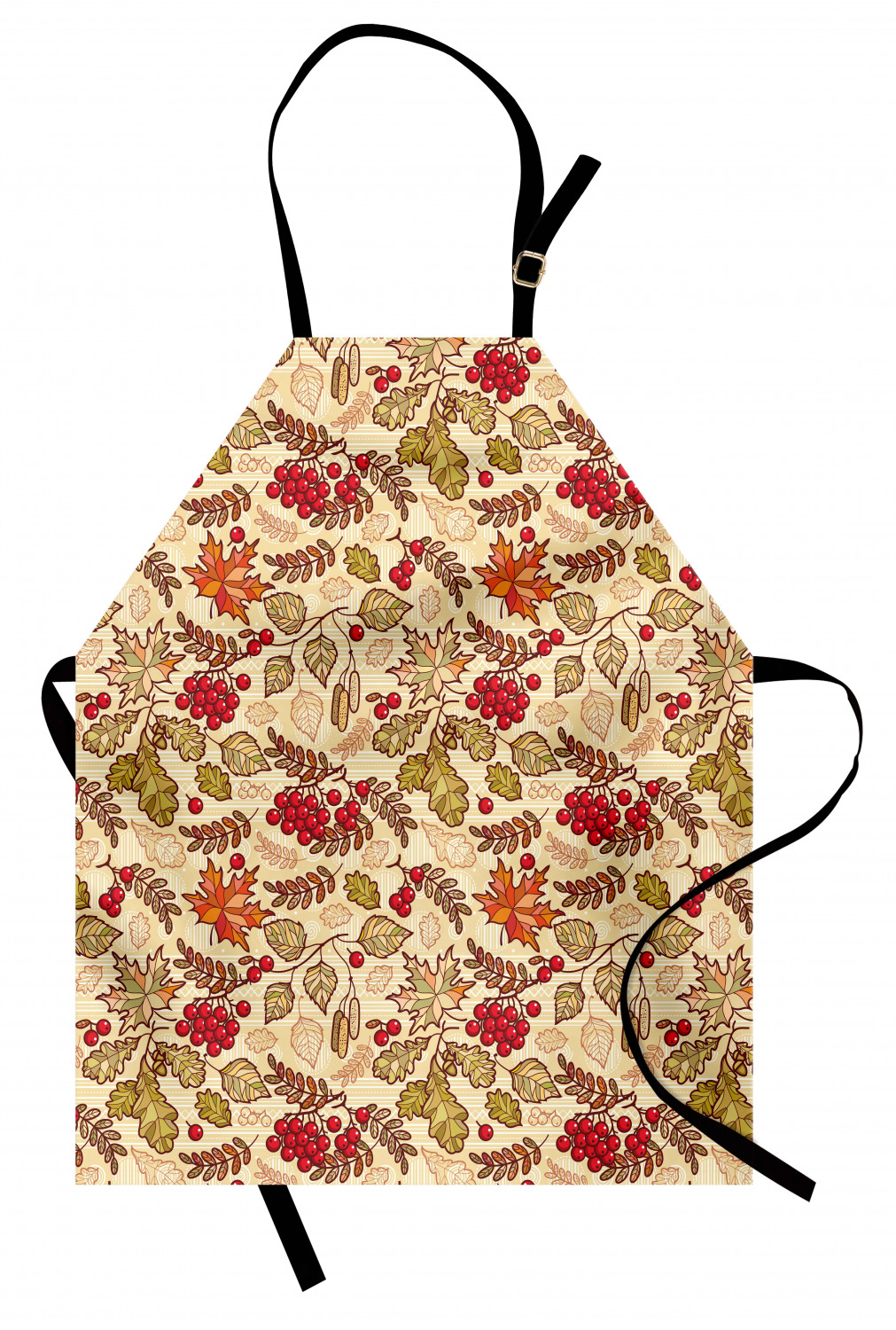 Fall Apron Unisex Kitchen Bib with Adjustable Neck Cooking Ambesonne